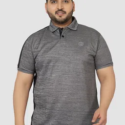 CHKOKKO Plus Size Polo Collar Sports T-shirt image 1