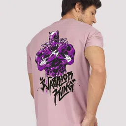 Greylongg Men Round Neck Black Panther Printed T-shirt-picture-33