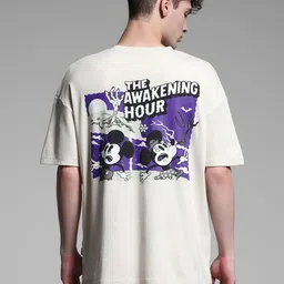 Jack & Jones Men Graphic Printed Round Neck Cotton Oversized Mickey & Friends T-shirt-picture-20