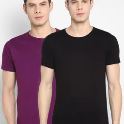 appulse Men Purple & Black Pack of 2 T-shirts image 1
