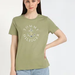 Tommy Hilfiger Women Typography Raw Edge T-shirt-picture-10