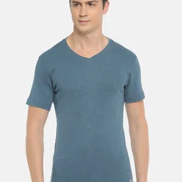 Macroman M-Series Men Pure Cotton V-Neck T-shirt image 1