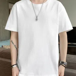 StyleCast x Revolte Men Solid Round Neck Relaxed Fit T-shirt-picture-10