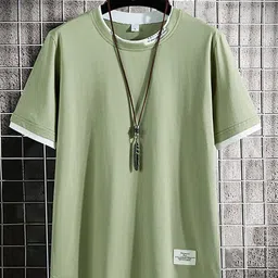 StyleCast x Revolte Men Solid Round Neck Cotton T-shirt-picture-11
