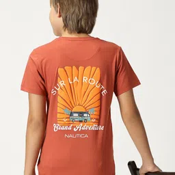 Nautica Boys Typography Printed Cotton T-shirt-picture-54