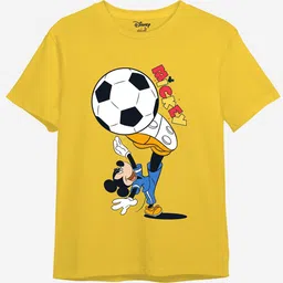 Minicult Kids Mickey Mouse Printed Cotton T-shirt-picture-25