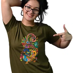 Tedhi Medhi Family Women Graphic Printed Round Neck Cotton T-shirt-picture-27
