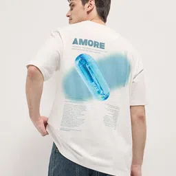 THE BEAR HOUSE Men Graphic Printed Round Neck Cotton Oversized T-shirt-picture-26