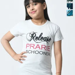 BAESD Girls Typography 4 Printed Slim Fit T-shirt-picture-26