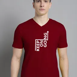 FBAR Typography Printed Cotton Slim Fit T-shirt-image-79