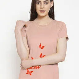 Friskers Women Typography Printed Round Neck Pure Cotton T-shirt-picture-20