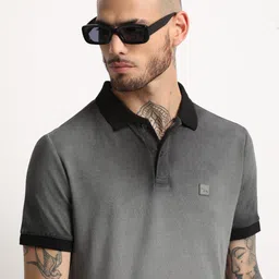 THE BEAR HOUSE Polo Collar Slim Fit Cotton T-shirt-picture-56