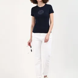 Tommy Hilfiger Women Typography Printed Round Neck T-shirt-picture-21