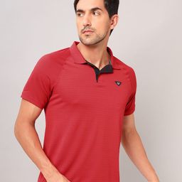 Technosport Polo Collar Anti Static Rapid Dry Slim Fit Sports T-shirt-picture-20
