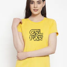 Friskers Women Typography Printed Pockets Slim Fit T-shirt-image-49