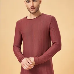 7 Alt by Pantaloons Round Neck Slim Fit T-Shirt-image-40