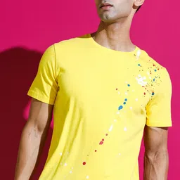 WROGN Abstract Printed Cotton Casual Slim Fit T-shirt-picture-47