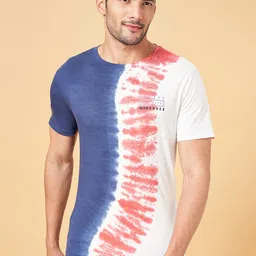 People Pink Tie & Dye Pure Cotton Slim Fit T-shirt-picture-32