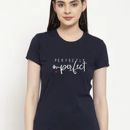 Friskers Women Typography Printed Raw Edge Slim Fit T-shirt-picture-38