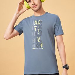 Ajile by Pantaloons Typography Printed Round Neck Short Sleeves Cotton Slim Fit T-shirt-picture-20