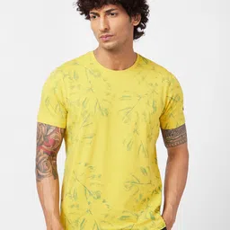 SPYKAR Abstract Printed Slim Fit Cotton Casual T-Shirt-picture-31