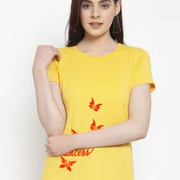 Friskers Women Typography Printed Round Neck Cotton T-shirt-image-72