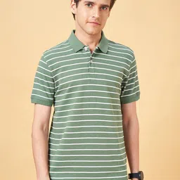 BYFORD by Pantaloons Striped Polo Collar Slim Fit T-shirt-picture-28