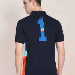 U.S. Polo Assn. Sunwashed Spring Collection Printed Polo Collar Pure Cotton T-shirt-picture-31