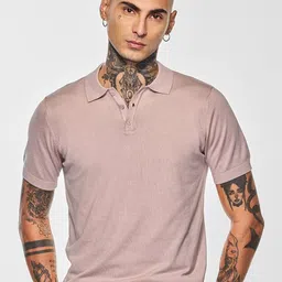Snitch Men Solid Polo CollarT-shirt image 1