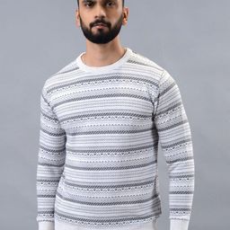 JADE BLUE Men Striped Pure Cotton Pockets Slim Fit T-shirt-picture-1