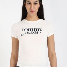 Tommy Hilfiger Women Typography Slim Fit T-shirt-picture-30