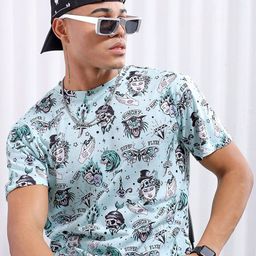 The Indian Garage Co Conversational Printed Slim Fit T-shirt-picture-47