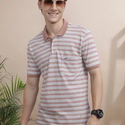 Crocodile Men Striped Polo Collar Slim Fit Pocket T-shirt-picture-39