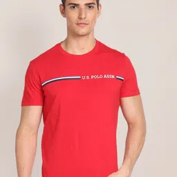 U.S. Polo Assn. Crew Neck Brand Logo Print T-Shirt image 1