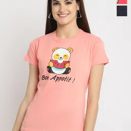 Fabflee Pack Of 3 Graphic Printed Cotton T-shirt-picture-26