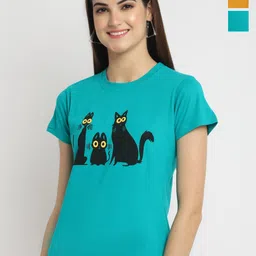 Fabflee Pack Of 3 Graphic Printed Cotton T-shirt-picture-26