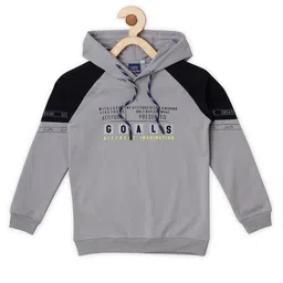 CAVIO Boys Colourblocked Cotton Hooded T-shirt image 1