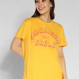 AMERICAN EAGLE OUTFITTERS Women Printed Round Neck Cotton Tshirt-picture-40