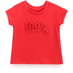 U.S. Polo Assn. Kids Girls Self Design Pure Cotton T-shirt-picture-34