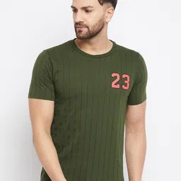 THE MILLION CLUB Men Pack Of 2 Olive Green & Blue Typography Printed T-shirt-picture-38