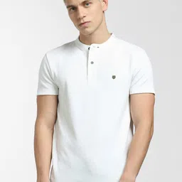 Jack & Jones Men Mandrain Collar Slim Fit Cotton T-shirt-picture-23