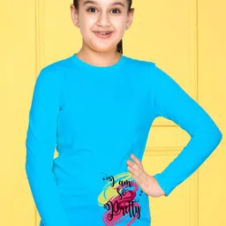 NUSYL Girls Blue High NeckT-shirt-picture-13