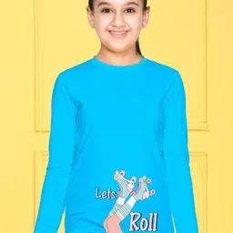 NUSYL Girls Blue T-shirt-image-99