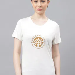 Woodland Typography Printed Lyocell Cotton T-shirt-image-0