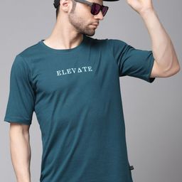 Rigo Men Typography Printed Drop-Shoulder Sleeves Cotton Oversized T-shirt-picture-21