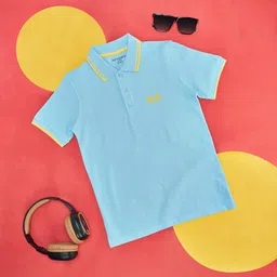 Pantaloons Junior Boys Polo Collar Cotton T-shirt-image-94