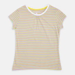Pantaloons Junior Girls Striped Cotton T-shirt-image-57