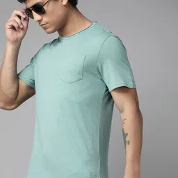 The Roadster Lifestyle Co. Solid Pure Cotton Pocket T-shirt-picture-40