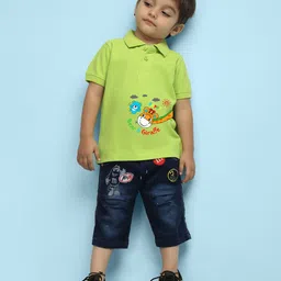 NUSYL Infants Polo Collar Graphic Printed T-shirt-picture-46