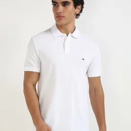 Tommy Hilfiger Men Solid Polo Collar Cotton T-shirt-picture-55
